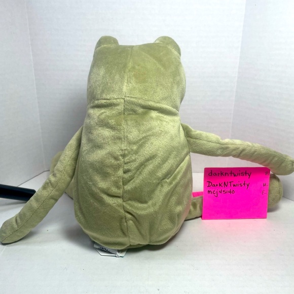 BNWT JELLYCAT FERGUS FROG BASKET STUFFER W PURCHASE RECEIPTS - Picture 5 of 16